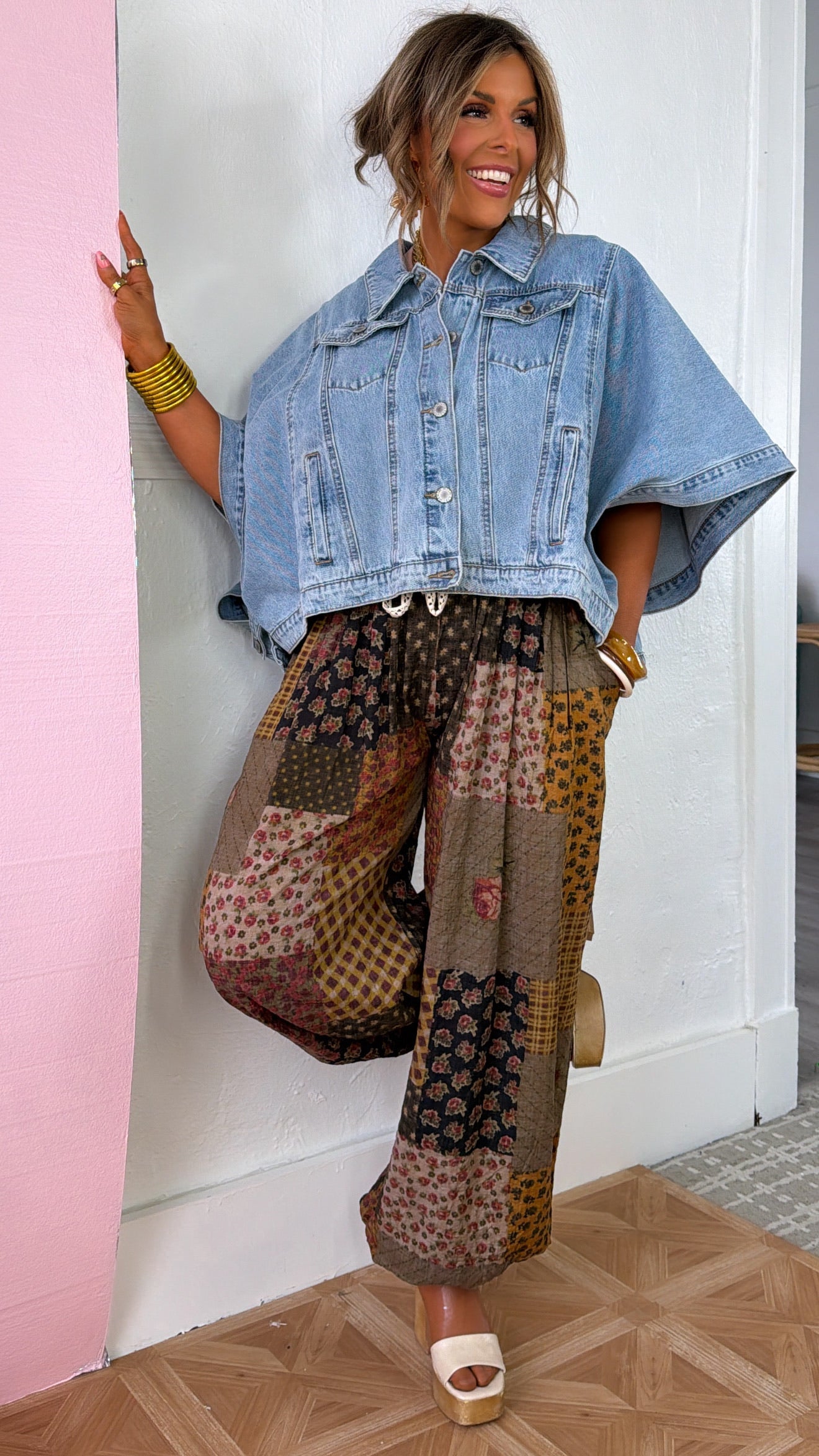 Poncho Dreams Pullover, Denim