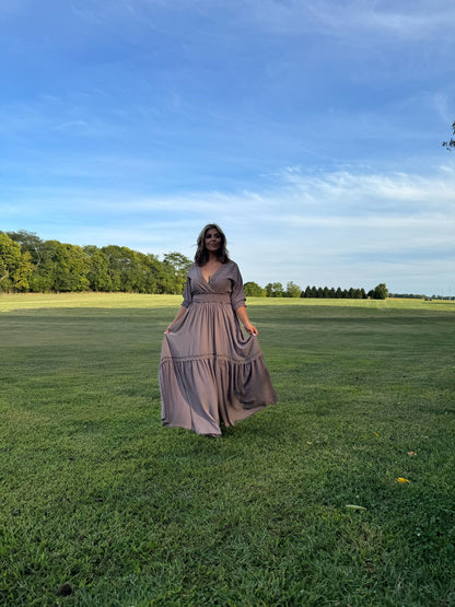 ECB Exclusive: Most Admired Maxi Dress , Taupe