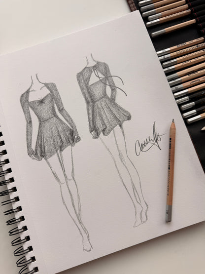 Skate the Night Away Long Sleeve Dress - Cool Black