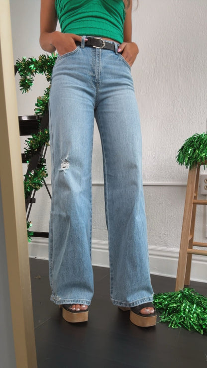Knix High Rise Wide Leg Jean, VERVET