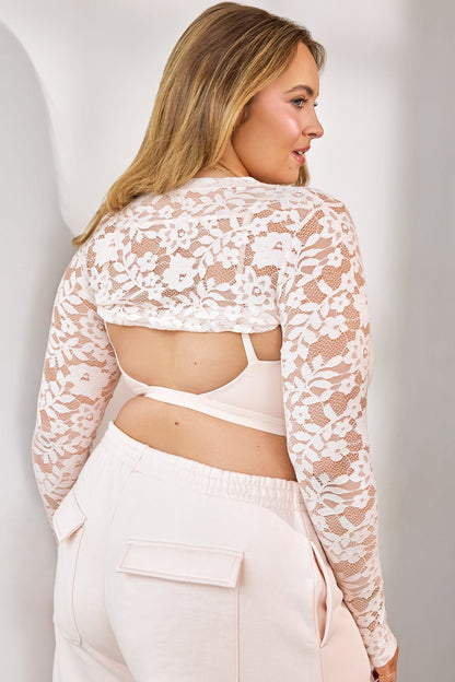 Lace Relevé Shrug - Tutu Pink
