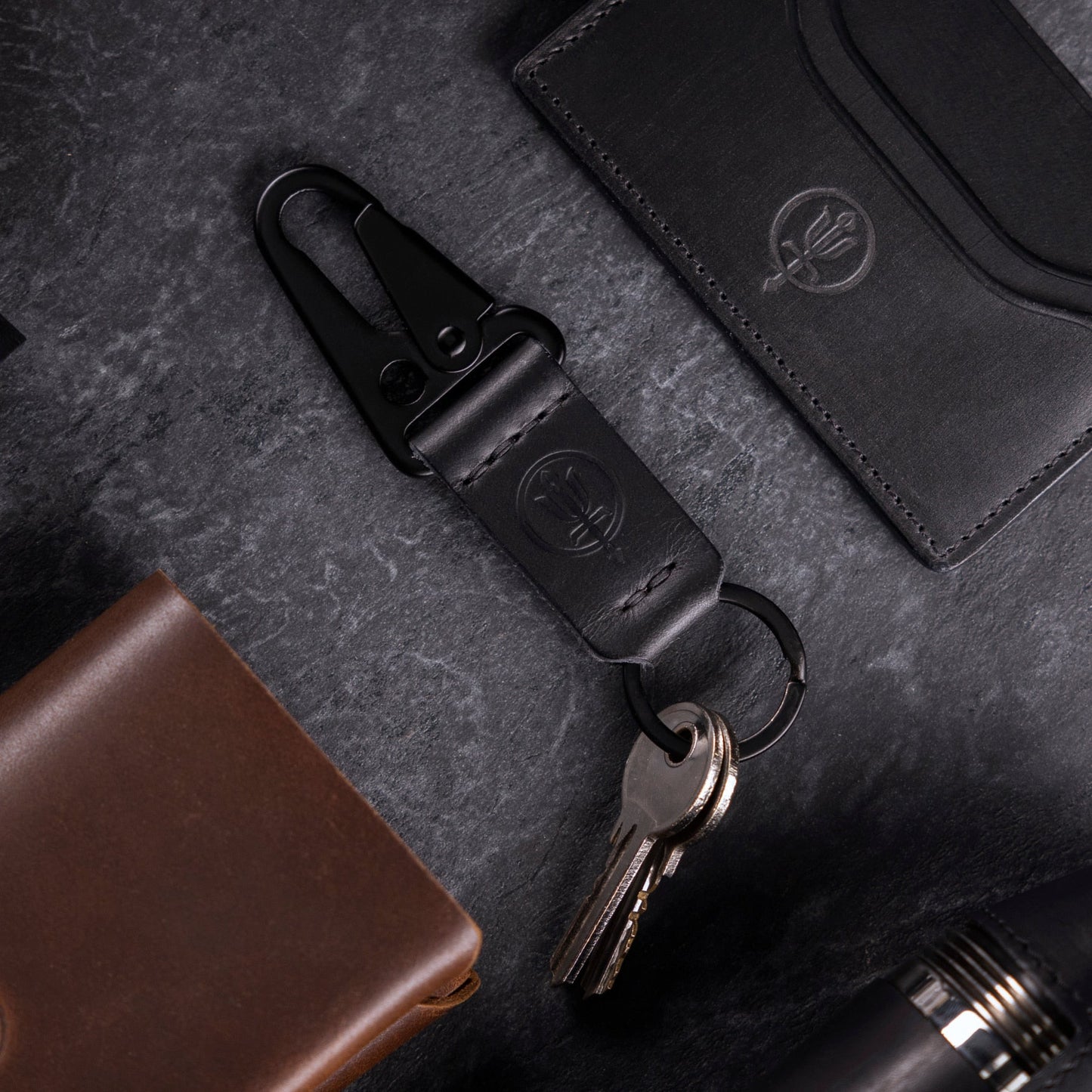 LEATHER TRIGGER KEYRING