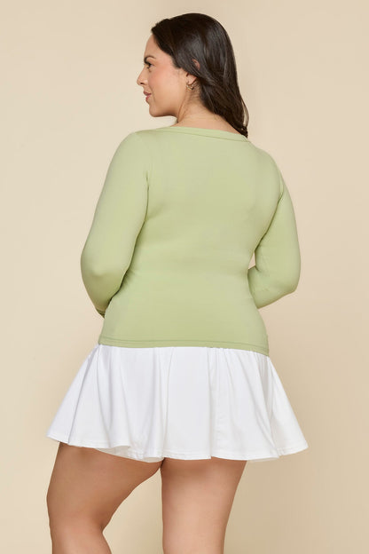 Your Favorite Reversible Long Sleeve Top - Pistachio