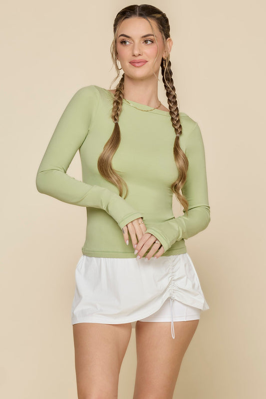 Your Favorite Reversible Long Sleeve Top - Pistachio