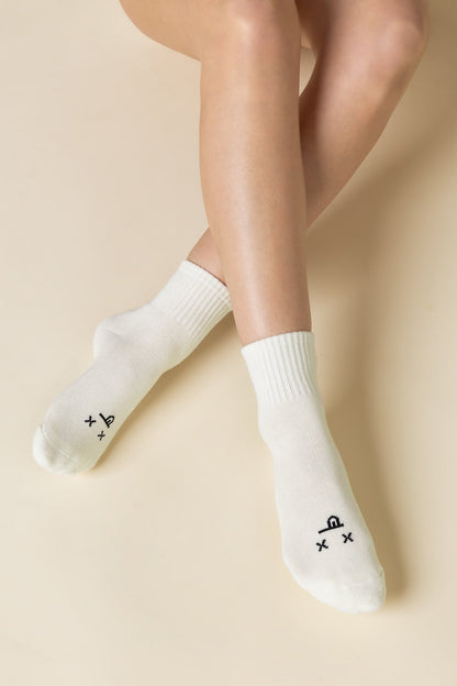 Mixed Emotions Crew Socks - Dead Face