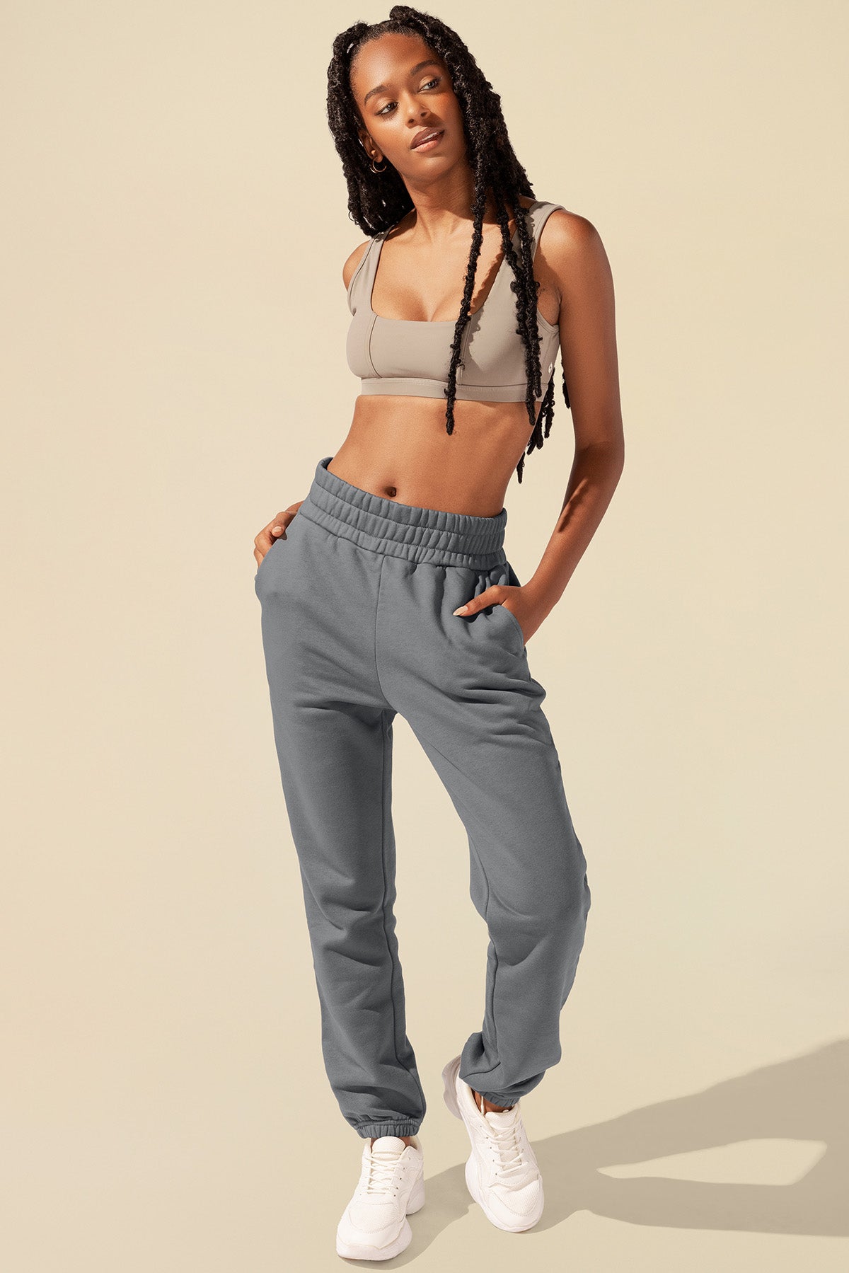 Cloud Rollover Sweatpant - Smoke