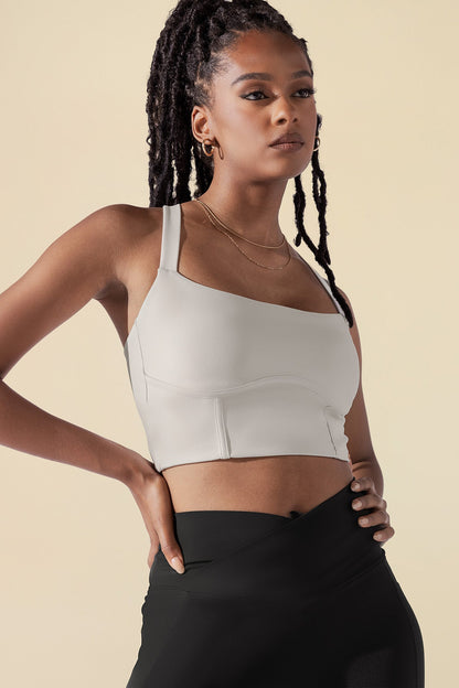 Daphne Corset Crop Top - Light Sand
