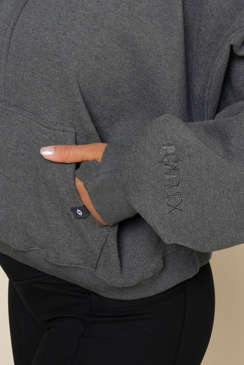 Ooey Gooey Crop Half Zip - Charcoal Heather