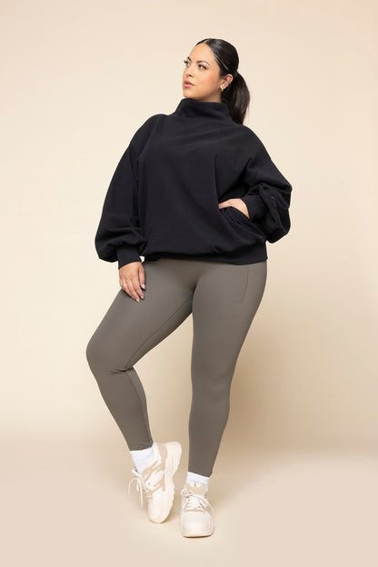 Ooey Gooey Mockneck Sweatshirt - Black