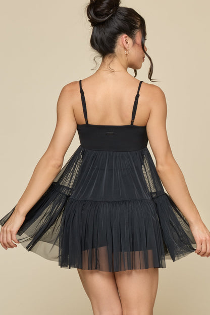 Pirouette Babydoll Dress - Black