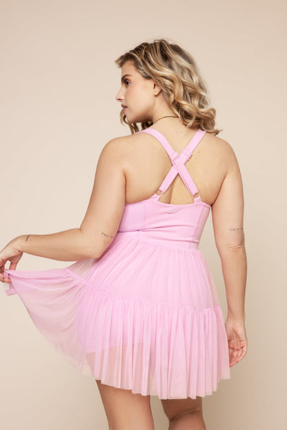 Corset Pirouette Dress - Bubblegum