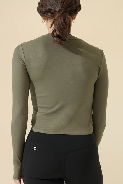 Refine Long Sleeve Top - Dark Olive