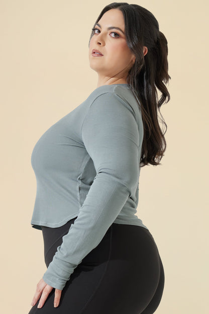 Refine Long Sleeve Top - Stormy Blue