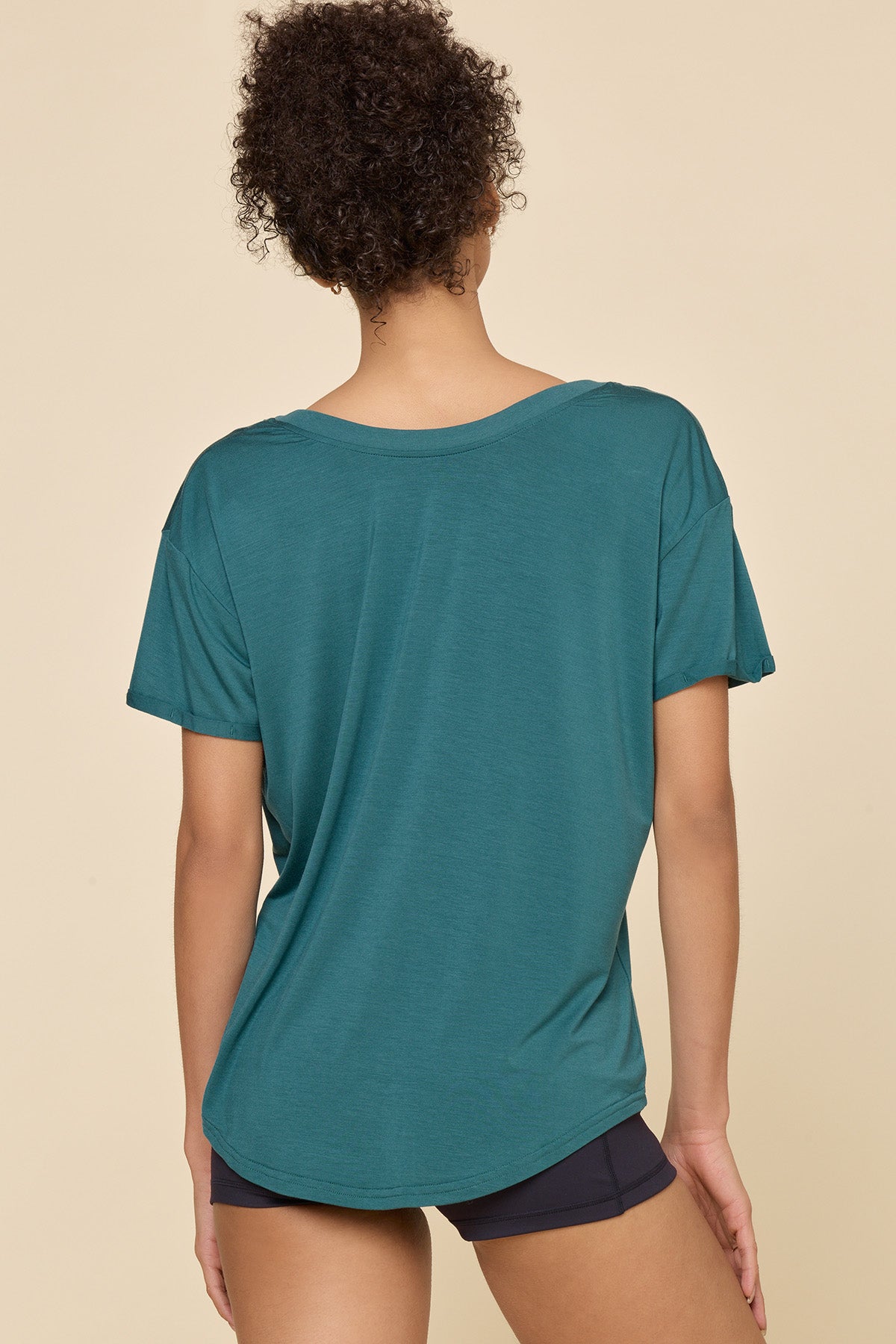 Reversible Deep V Tee - Pacific