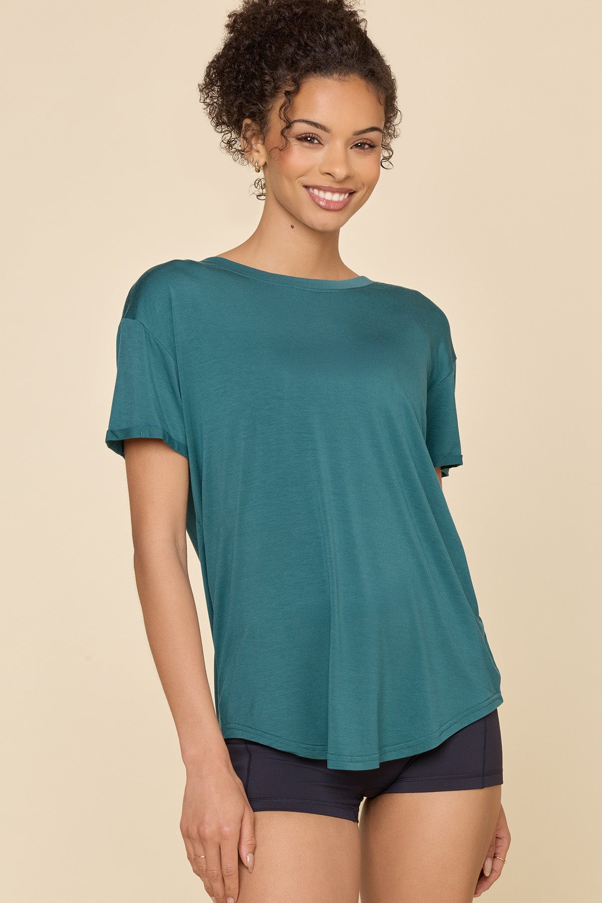 Reversible Deep V Tee - Pacific
