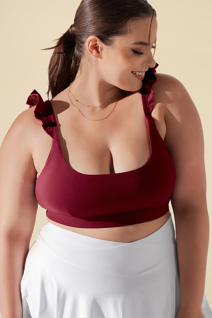 Romance Ruffle Bra - Crimson