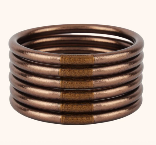 BuDhaGirl: Meteorite All Weather Bangle (Set of 6)- Serenity Prayer