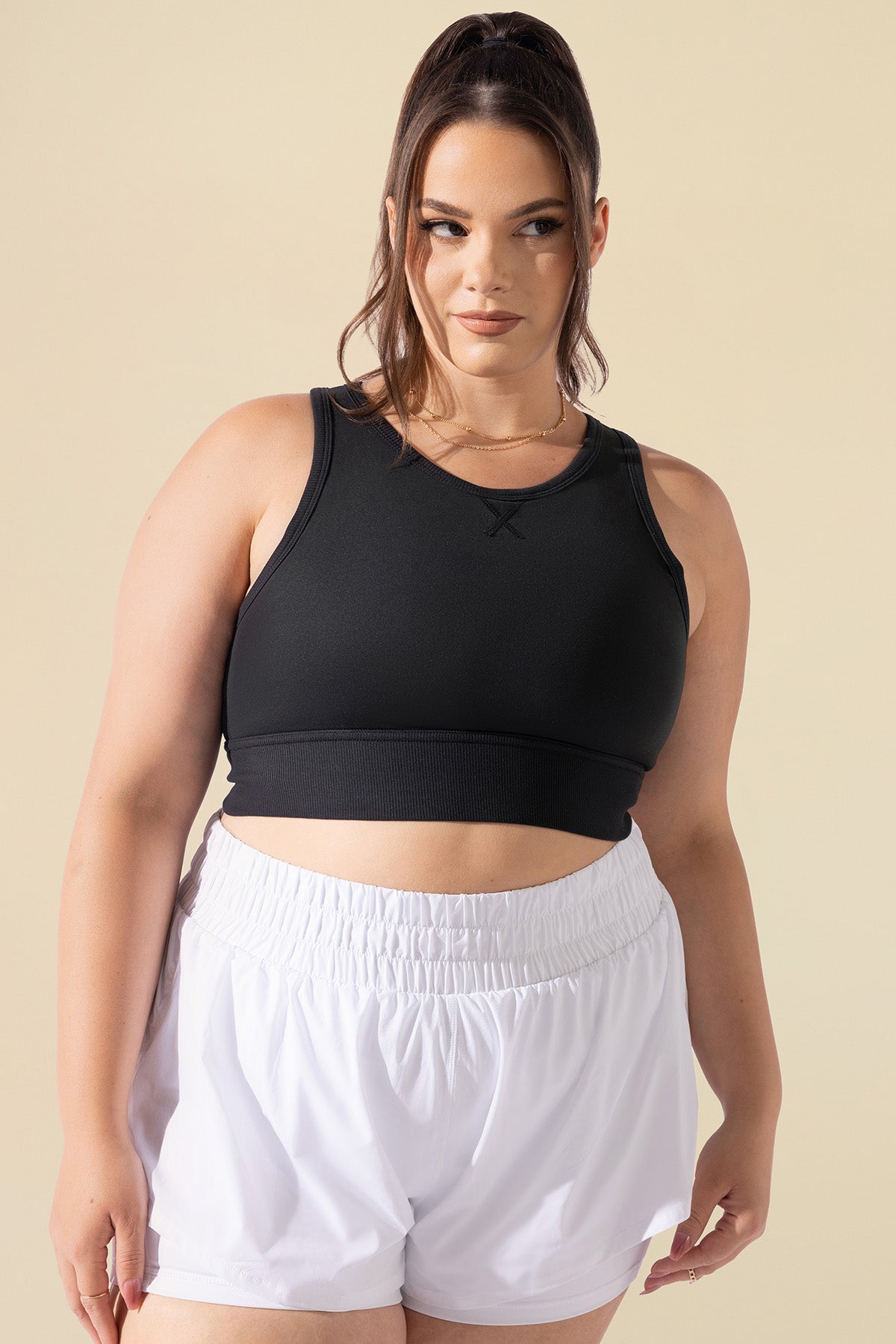 Sweat Sesh Crop Top - Black