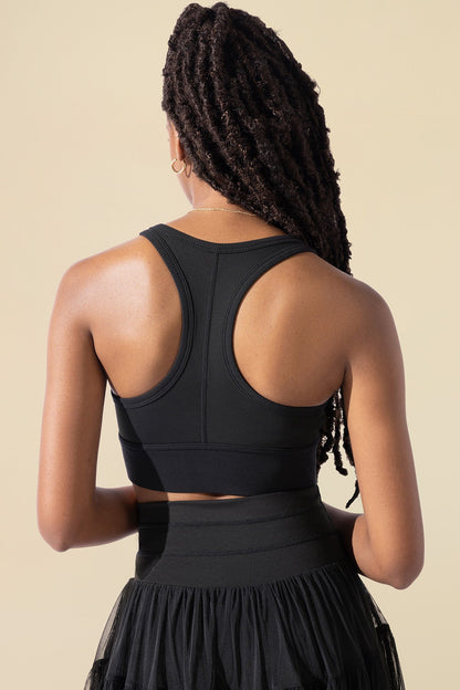 Sweat Sesh Crop Top - Black