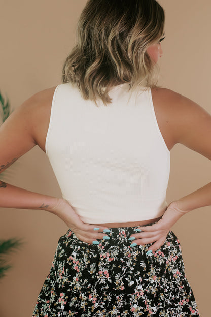 Everyday High Neck Tank, Light Peach