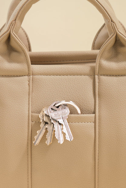 Vegan Leather Baby Sloane Tote - Gilded Beige