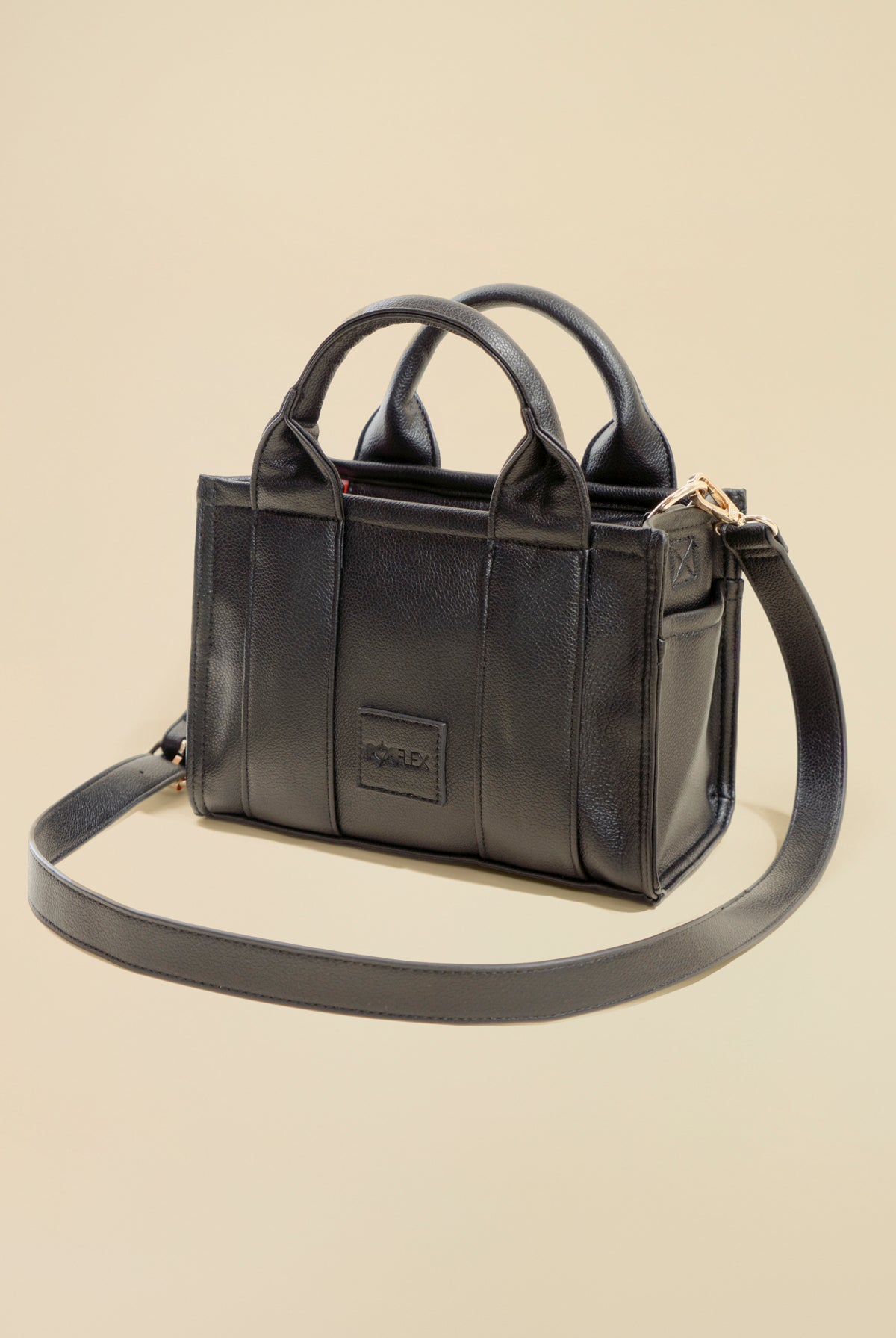 Vegan Leather Baby Sloane Tote - Black