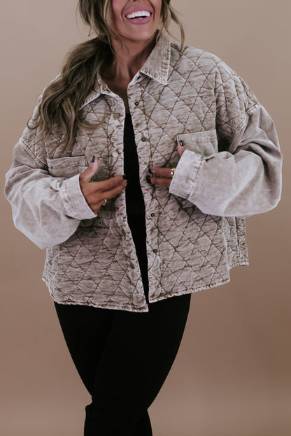 Corduroy Mineral Washed Jacket, Coffee