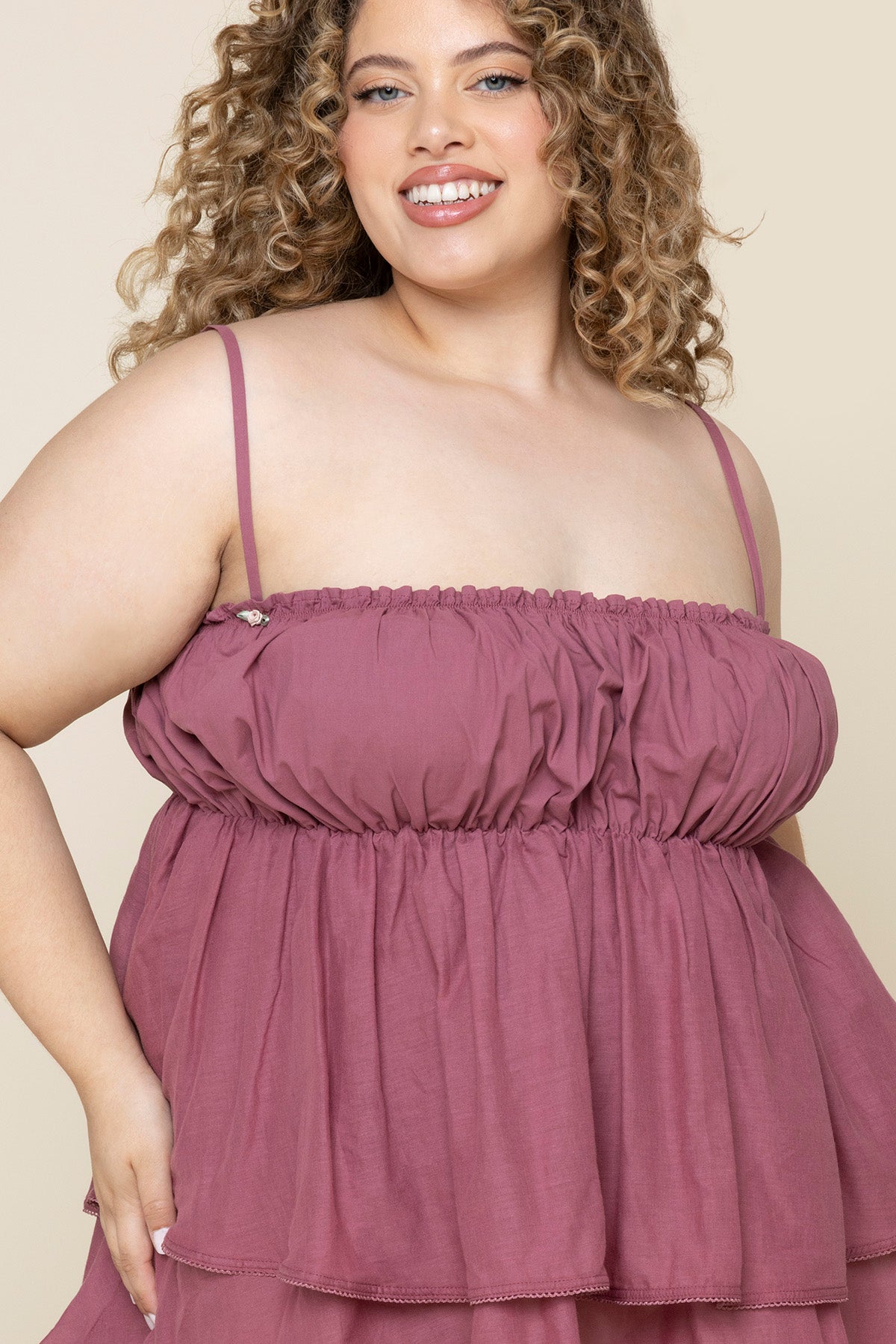 Wildest Dreams Babydoll Dress - Berry Sleepy
