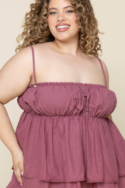 Wildest Dreams Babydoll Dress - Berry Sleepy