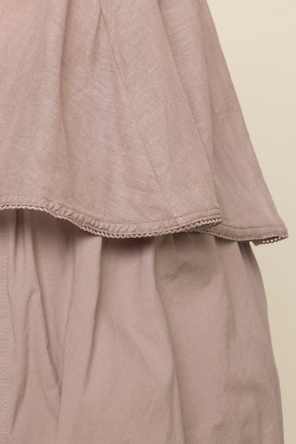 Wildest Dreams Babydoll Top - Mauve Over