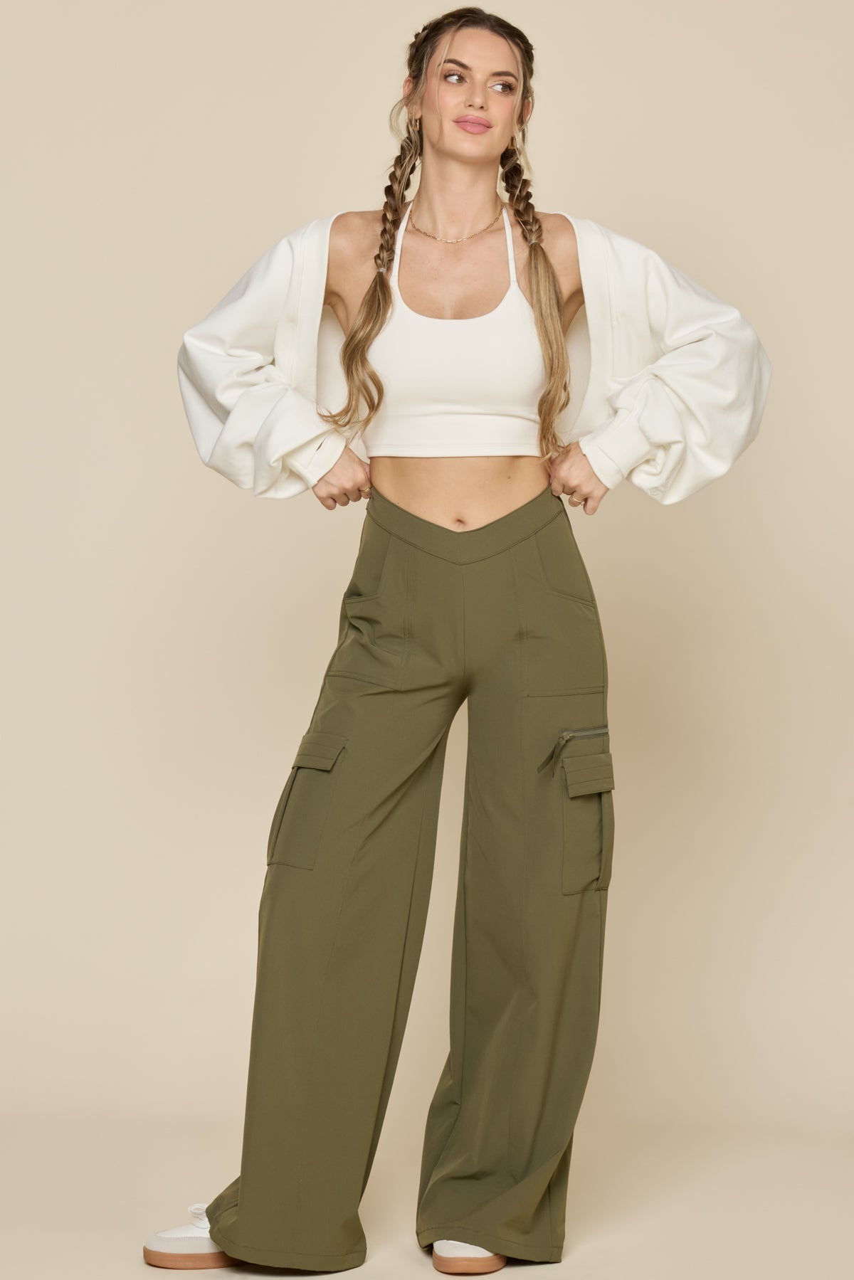 Y2K Cargo Pant - Dark Olive