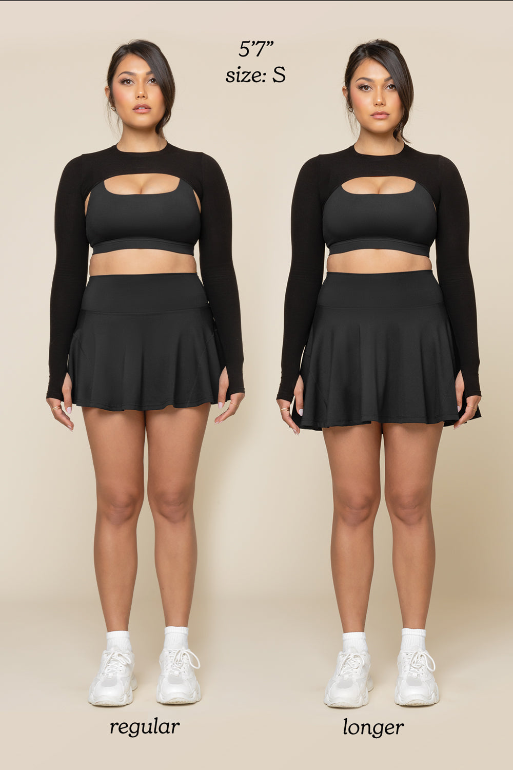 Twirl Skort (Longer) - Black