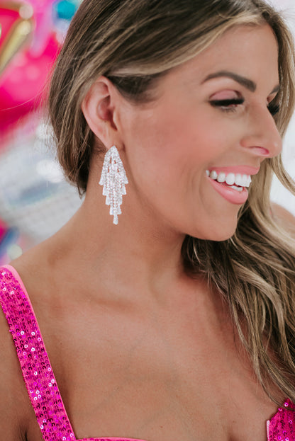 Glisten Babe Dangle Earring, Silver