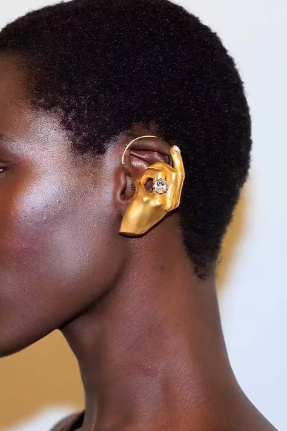 Gesture-shaped Clip-on Earrings