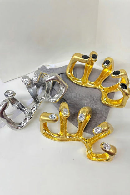Rhinestone-studded Handheld Stress-relief Ring