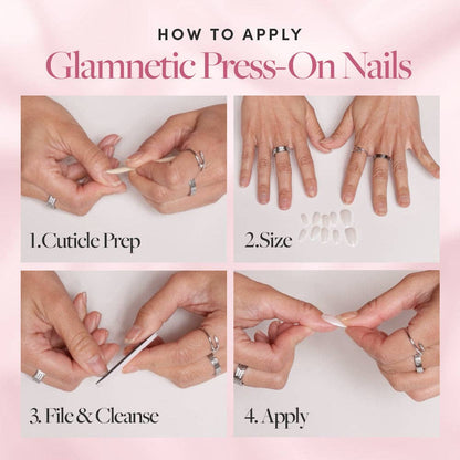Rainbow Puff Press-On Nails |Medium Almond Multicolor Summer