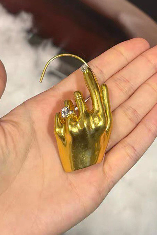 Gesture-shaped Clip-on Earrings
