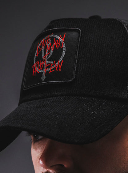 NEW ERA 9FORTY CORD TRUCKER LOVE MANY TRUST FEW